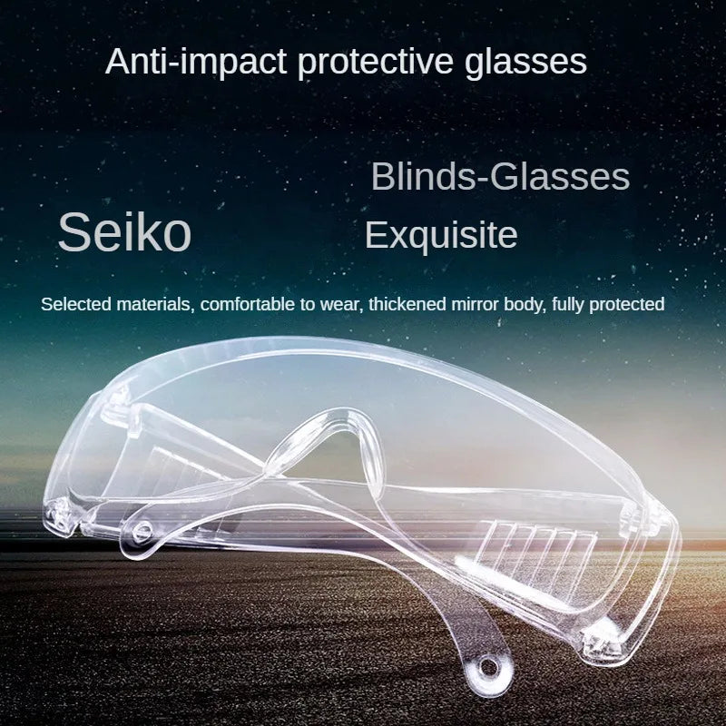 BACKUPMYFILESNOW® Blinds Goggles with anti-splash, impact-resistant, anti-fog, and droplet protection for industrial safety.