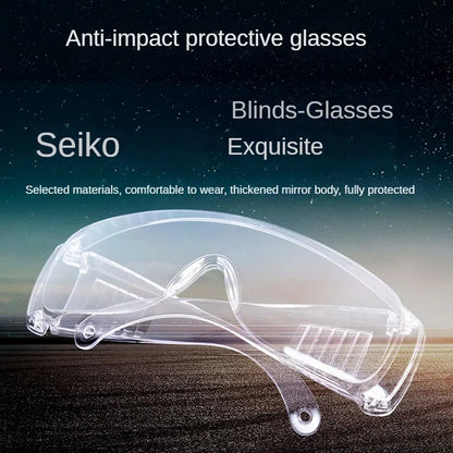 BACKUPMYFILESNOW® Blinds Goggles with anti-splash, impact-resistant, anti-fog, and droplet protection for industrial safety.