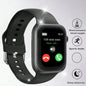 Black BackupMyFilesNow.com smart watch with wireless call dial, multi-sport mode, app reminders, compatible with iPhone and Android.