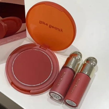Rare Beauty Soft Pinch Matte Bouncy Cream-to-Powder Blush, airy and lightweight liquid blush for a natural makeup look.