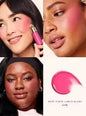 Rare Beauty Soft Pinch Matte Bouncy Cream-to-Powder Blush in lightweight, airy liquid form, natural makeup look with soft, matte finish.