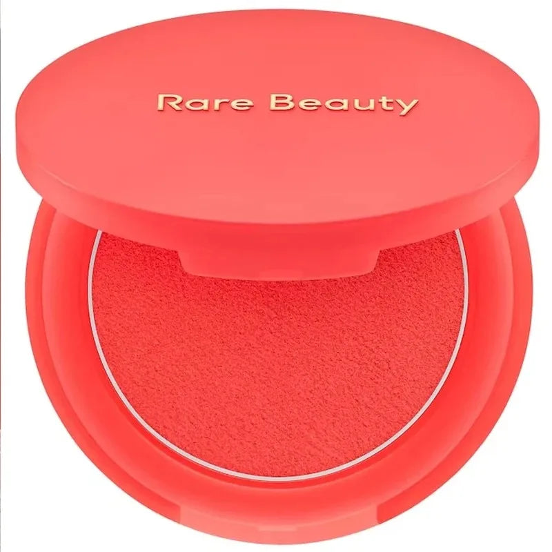 Rare Beauty Soft Pinch Matte Blush in airy, lightweight cream-to-powder formula, natural makeup look, applied on cheeks