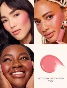 Rare Beauty Soft Pinch matte blush in a creamy, bouncy liquid form, lightweight and natural-looking for a fresh makeup look.