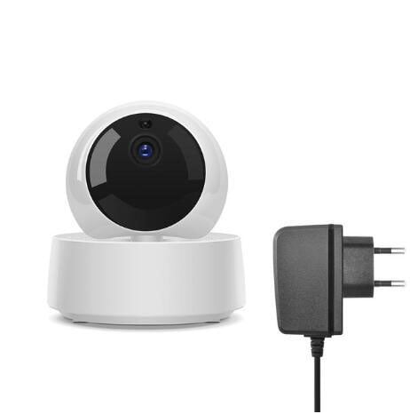 Sonoff 1080P HD WiFi security camera with motion detection, showing the compact camera unit and WiFi setup.