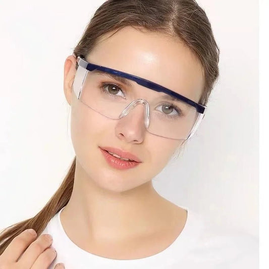 BACKUPMYFILESNOW® anti-splash safety goggles with transparent lenses, windproof and dustproof protective glasses for work or cycling.