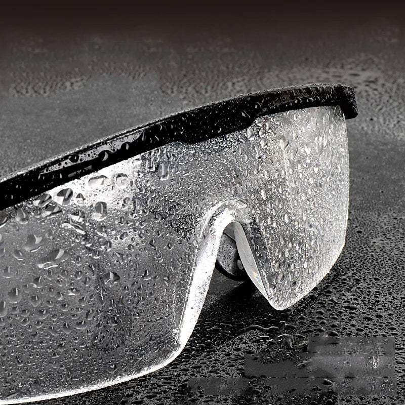 BACKUPMYFILESNOW® anti-splash safety goggles with transparent lenses, windproof, dustproof protective glasses for cycling and work safety.