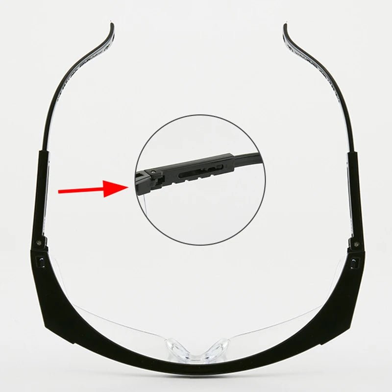 Transparent anti-splash safety goggles by BACKUPMYFILESNOW.COM® with windproof and dustproof protective lenses for work and cycling.