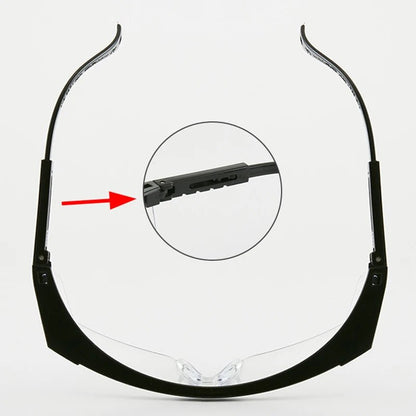 Transparent anti-splash safety goggles by BACKUPMYFILESNOW.COM® with windproof and dustproof protective lenses for work and cycling.