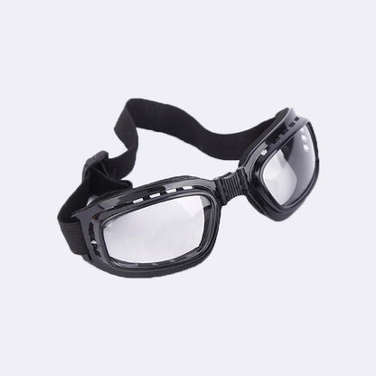Transparent anti-splash safety goggles by BACKUPMYFILESNOW.COM® with windproof, dustproof lenses and optical frame for cycling and work safety.