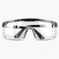 Transparent anti-splash safety goggles by BACKUPMYFILESNOW.COM® with windproof, dustproof protective lenses for work and cycling.