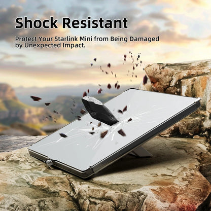 Transparent protective shell for Starlink Mini PC, durable anti-collision cover from BACKUPMYFILESNOW.COM®.