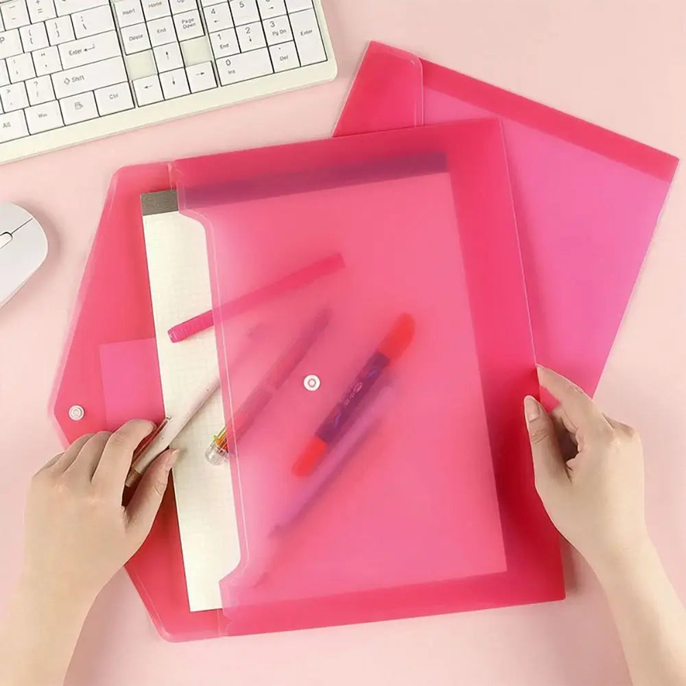 Clear PP A4 folder for office and school supplies, featuring document storage and paper organization with a durable design.