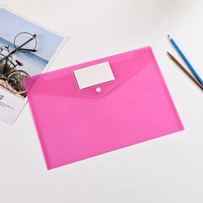 Clear PP A4 folder from BackupMyFilesNow.com with document compartments, ideal for office, school supplies, and storage needs.
