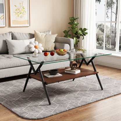Rectangular coffee table by BACKUPMYFILESNOW.COM® with a sleek wooden surface and modern design, placed in a contemporary living room setting.