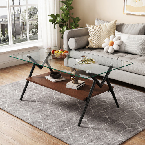 Rectangular coffee table with wooden finish from BACKUPMYFILESNOW.COM®, featuring a modern design and smooth surface.