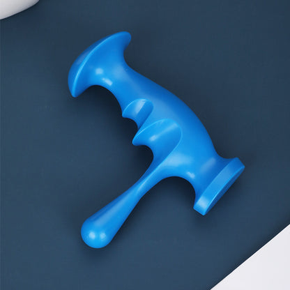Green manual trigger point massager from BACKUPMYFILESNOW.COM® for targeted muscle relief and tension release.