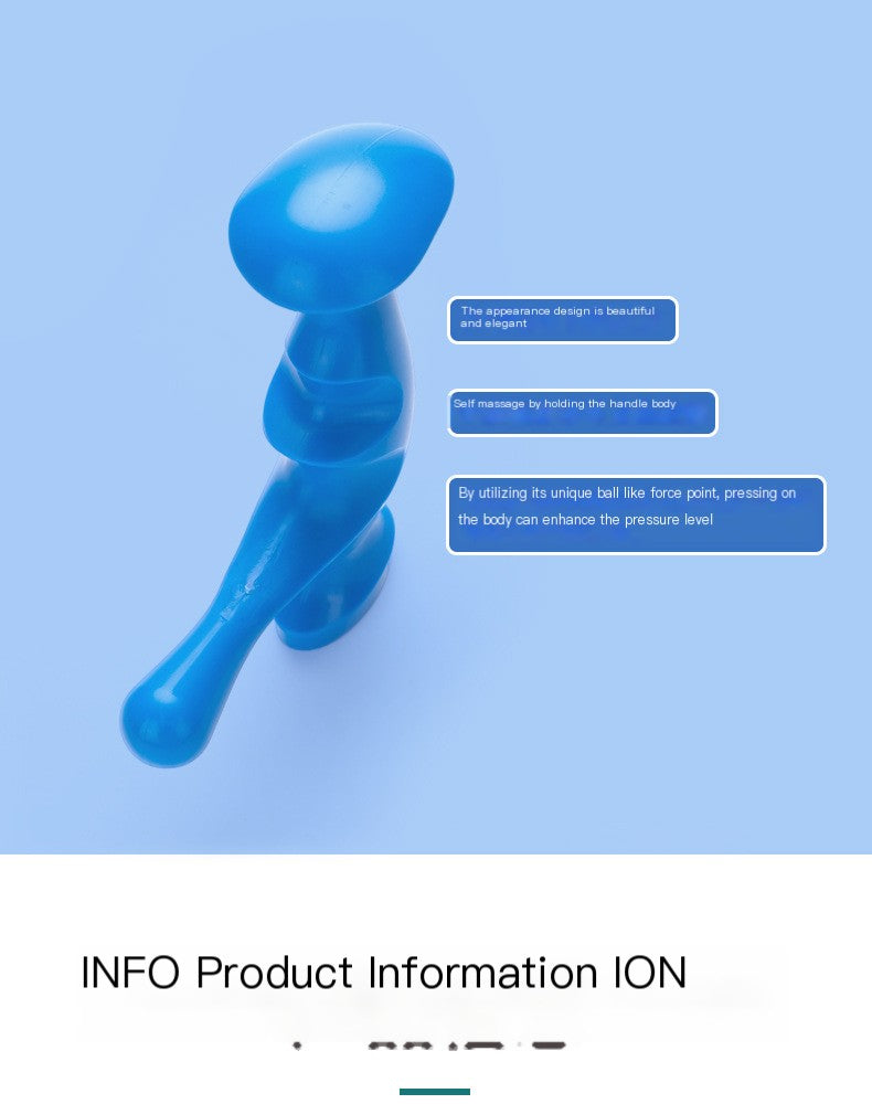 Green manual trigger point massager from BACKUPMYFILESNOW.COM® designed for targeted muscle relief and tension relief.