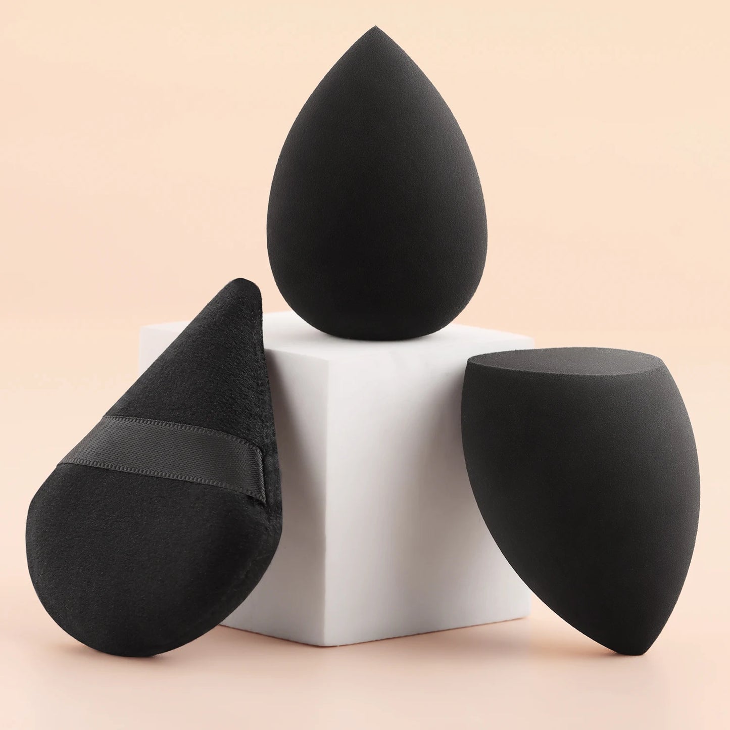 Black long tube face and eye brush set with 8 brushes, 2 beauty sponges, and 1 powder/blush/eyeshadow puff, BackupMyFilesNow.com