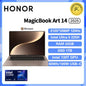 Honor MagicBook Art 14 2025 laptop with 14.6-inch 3.1K OLED screen, 32GB RAM, 1TB SSD, in green color.