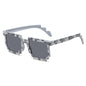 Colorful mosaic design sunglasses with creeper style, novelty pixel goggles for boys and girls, trendy 2021 fashion eyewear.