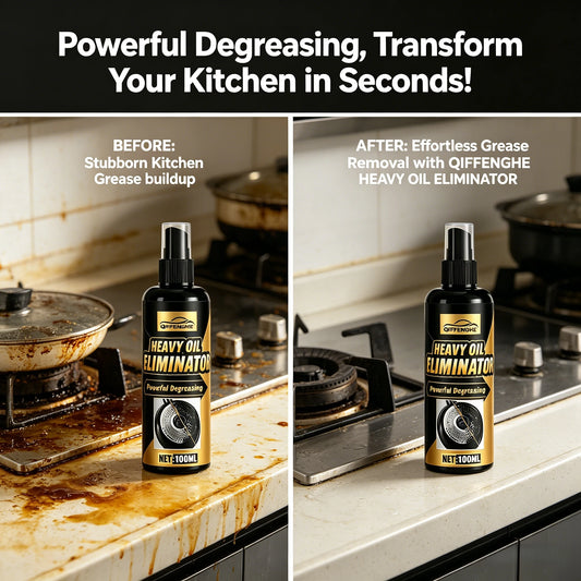 BackupMyFilesNow® 100ml Heavy Oil Eliminator Spray kitchen degreaser for stovetops, cookware, and grease stains.