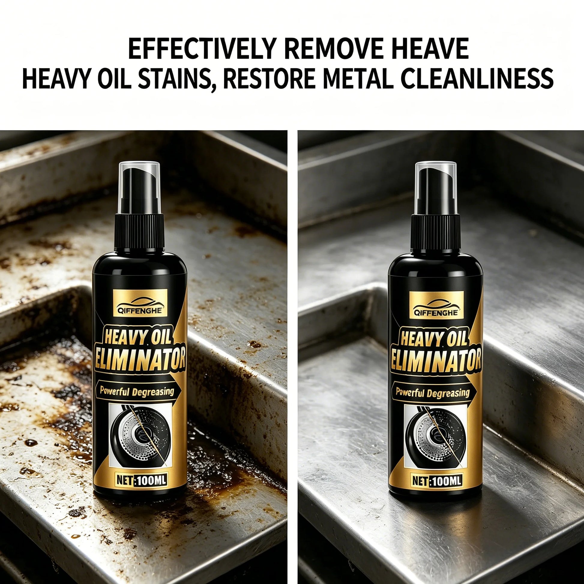BackupMyFilesNow® 100ml Heavy Oil Eliminator Spray kitchen degreaser for stovetops, cookware, and grease stain removal.