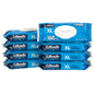 Cottonelle XL flushable wet wipes for adults, 8 flip-top packs of 45 wipes each, totaling 360 wipes, unscented, packaging varies.