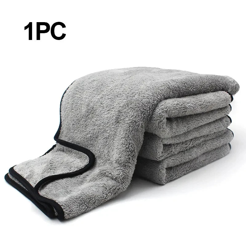 BackupMyFileSNOW® microfiber car wash towel, 60x40cm, super absorbent auto cleaning cloth, ideal for quick drying and polishing.