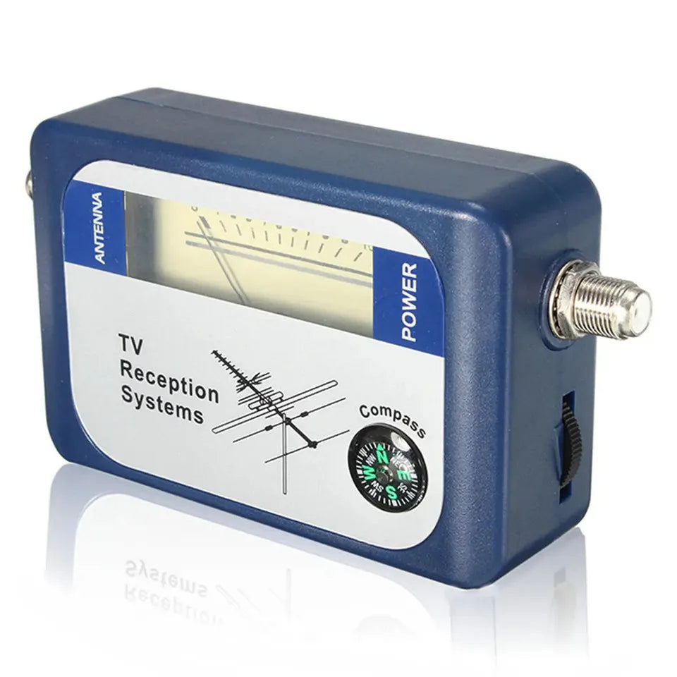 BACKUPMYFILESNOW® DVB-T2 TV antenna satfinder with digital signal strength meter and pointer for terrestrial and satellite signals