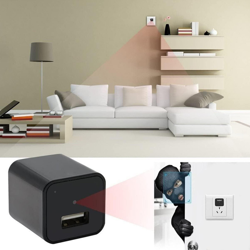 Mini hidden home security camera by BackupMyFilesNow.com with Full HD 1080P, night vision, audio, and DVR functionality.