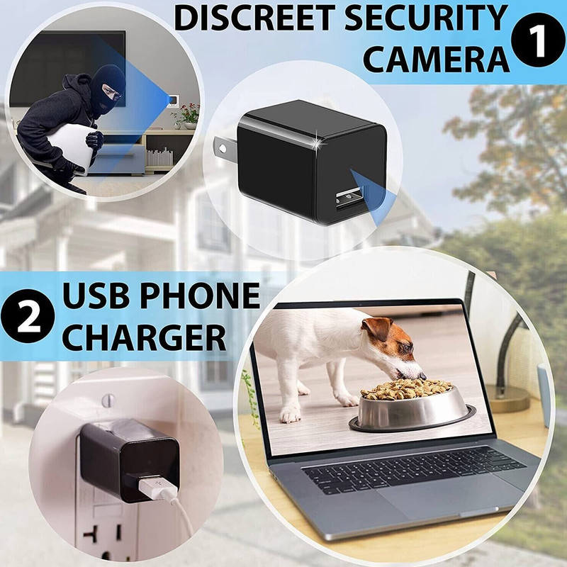 Mini hidden camera for home security by BackupMyFilesNow.com, Full HD 1080P, night vision, DVR, and audio recording.