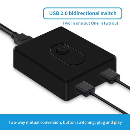 USB 3.0 KVM switch with 1x2/2x1 configuration, includes USB hub, keyboard, mouse, and printer connections for PC.