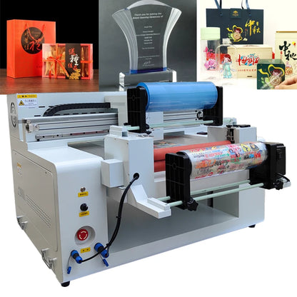 A2 Flatbed UV LED Printer by BackupMyFilesNow.com printing on media with high resolution and firm adsorption, suitable for startups.