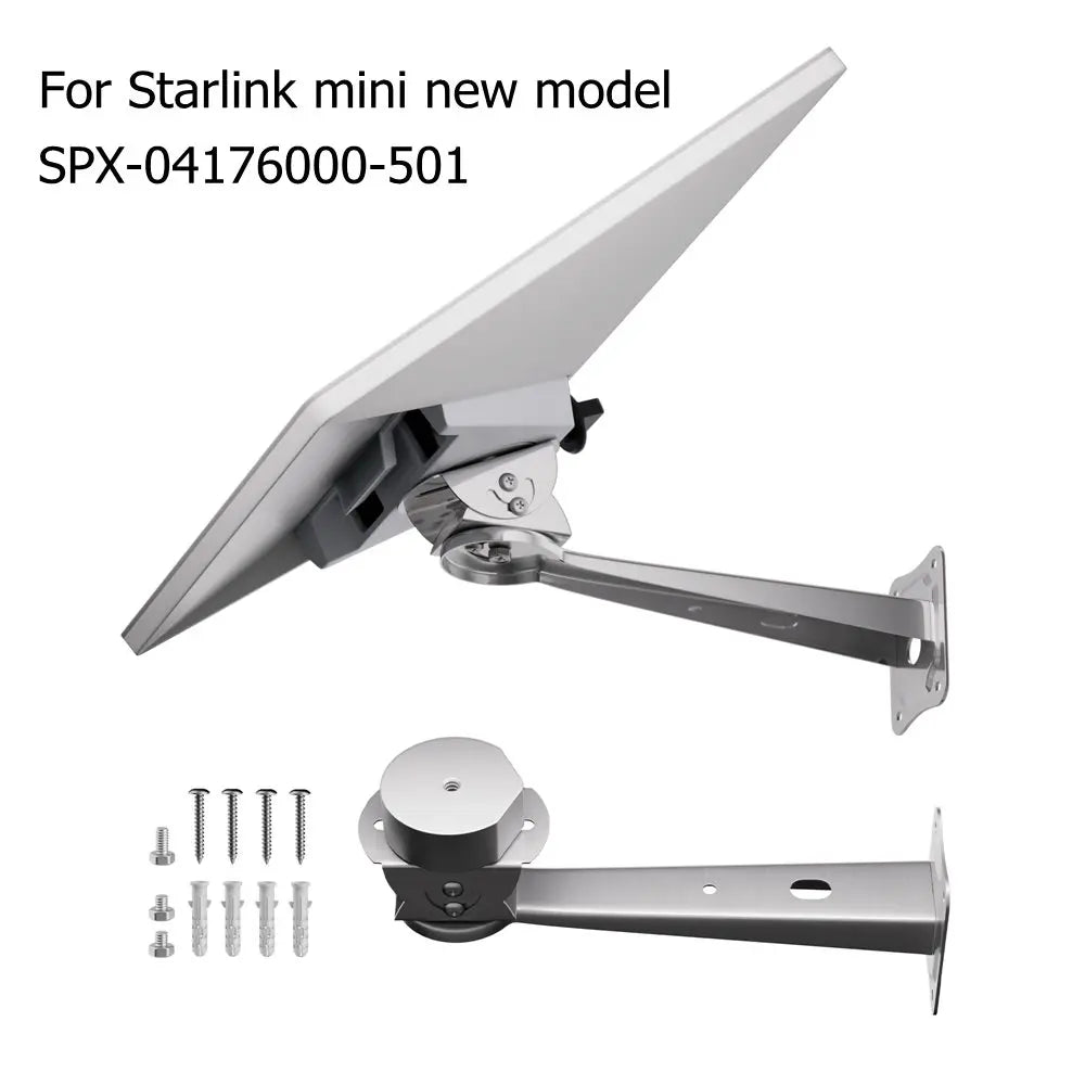Starlink Mini Wall Mount Kit with satellite antenna brackets and star chain mount for standard dish antenna, by BACKUPMYFILESNOW.COM®.