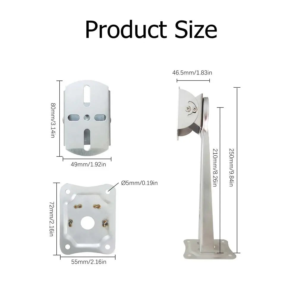 Starlink Mini Wall Mount Kit with satellite antenna brackets and chain mount for Starlink device and standard dish antenna.