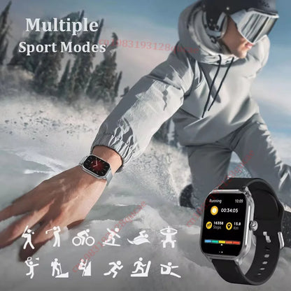 2026 Smart Watch with 2.01-inch color screen, Bluetooth, fitness tracker, and call answering for women and men.