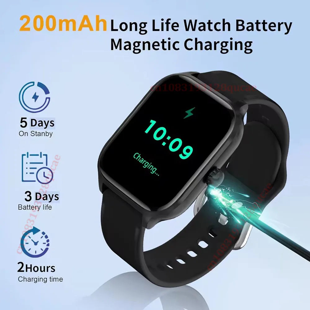 2026 Smart Watch with 2.01-inch color screen, Android and iOS compatibility, Bluetooth call function, fitness tracker for women and men
