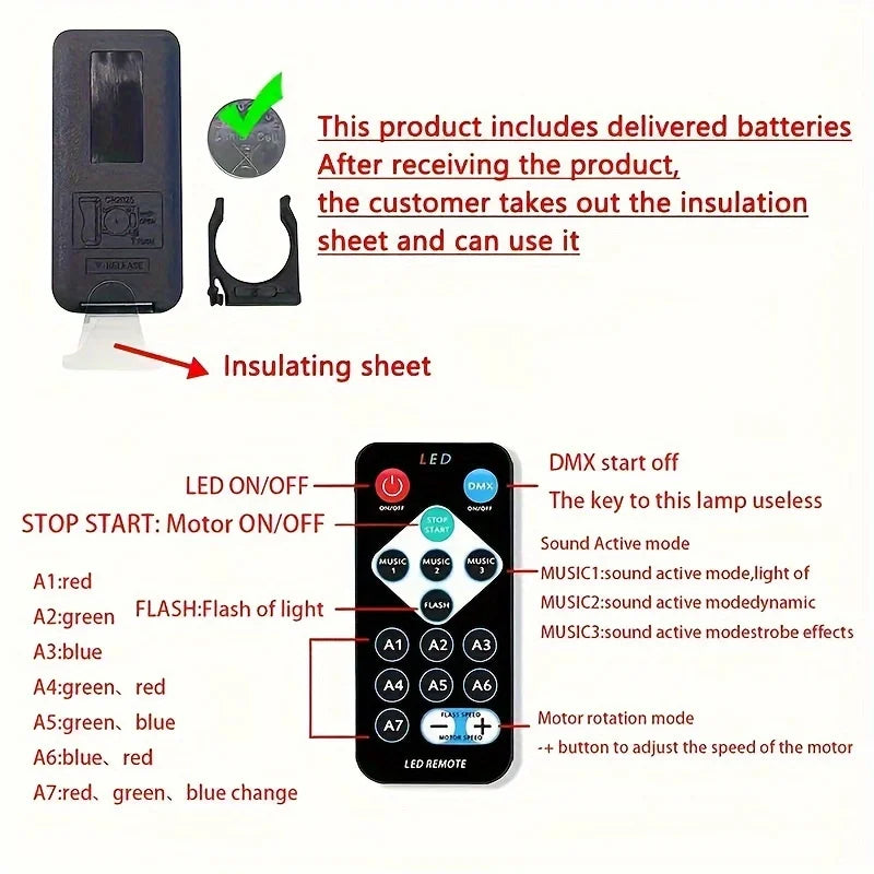 LED galaxy nightlight projector with remote, USB rechargeable, starry sky lamp, 7 modes, for kids room decor, sound active lighting