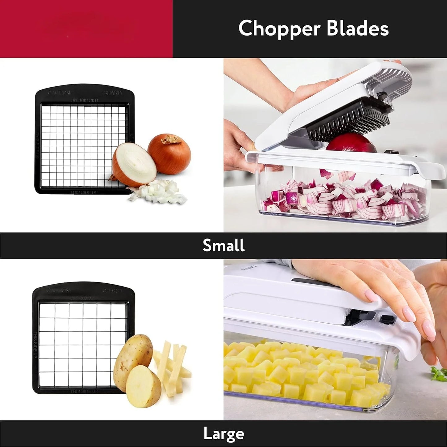 BackupMyFilesNow vegetable chopper with container, spiral cutter, and multiple blades, kitchen gadget for easy vegetable prep.