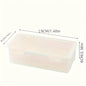 White PP pencil case box, multi-function stationery organizer for school and office, with compartments for pens and supplies.