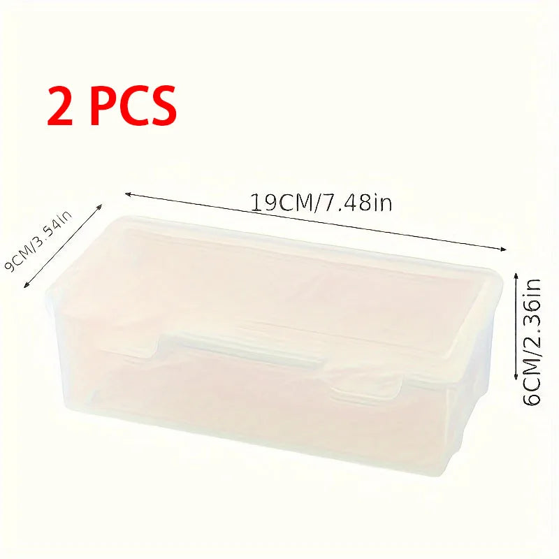 White PP pencil case box with compartments, multi-function stationery organizer for school and office supplies, pen storage kit.