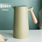 White 1000ML large capacity Nordic thermos with glass liner, ideal for hot water, coffee, and thermal insulation.