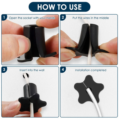 Set of 10 white silicone Starlink cable grommets for waterproof wall pass-through, ideal for TV and Ethernet wires.