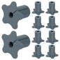 Set of 10 white silicone Starlink cable grommets for waterproof wall holes, pass-through split cable bushings for TV and Ethernet wires.
