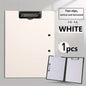 White A4 file folder with cover, documents organizer and clipboard, ideal for business, school, and office stationery use.