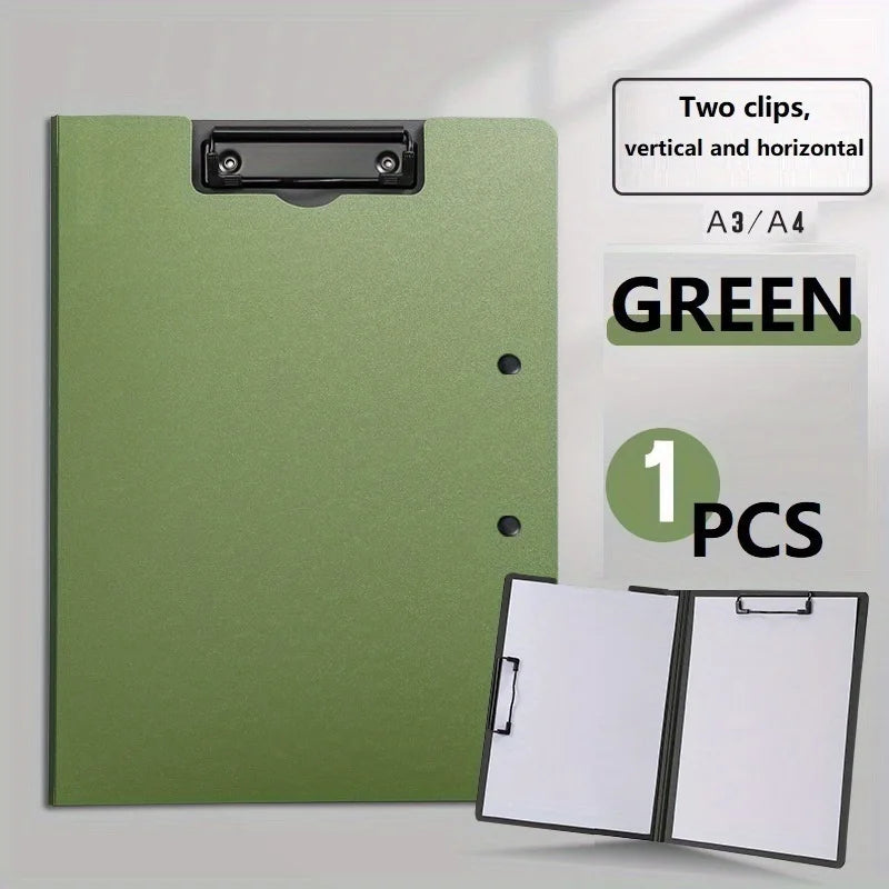 White A4 file folder with clip and cover, used for organizing documents in business, school, or office settings.