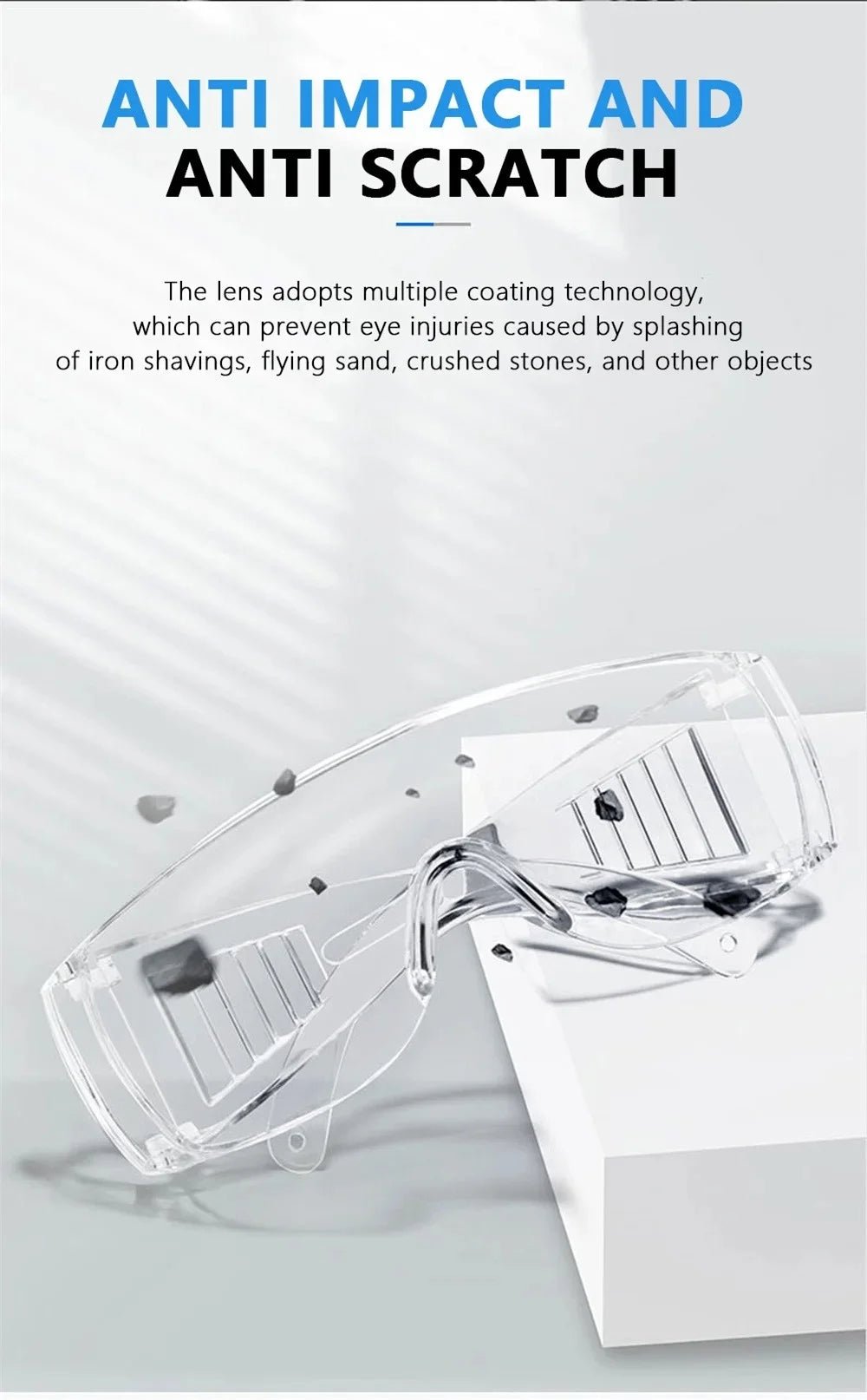 BackupMyFilesNow® safety protective goggles with anti-UV lens, impact-resistant design, ideal for cycling, lab work, and water guns.