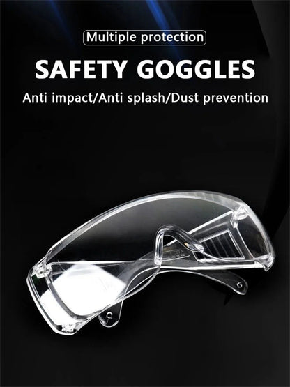 Safety protective goggles with anti-UV lenses, impact-resistant design, suitable for water guns, cycling, and labor protection.