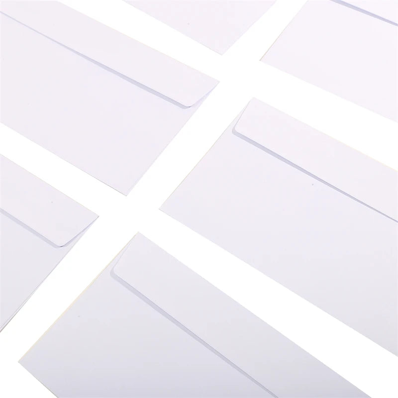 White windowless business envelope by BackupMyFilesNow, holds A4 paper, self-sealing, secure for bills and invoices, pack of 20.