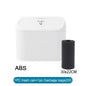 White BACKUPMYFILESNOW.COM® car trash can with lid, small leak-proof design, containing 60 garbage bags, suitable for car organization.